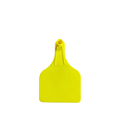 ARETE VACUNO TIPO KED MAXI COLOR AMARILLO 7.5 X 11.5 CM