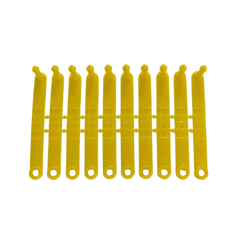 Arete tipo clip color amarillo