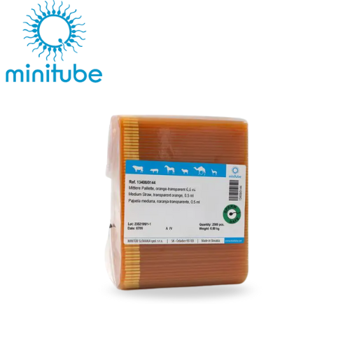 Pajuelas vacias minitube 0.5 naranja x 2500 und